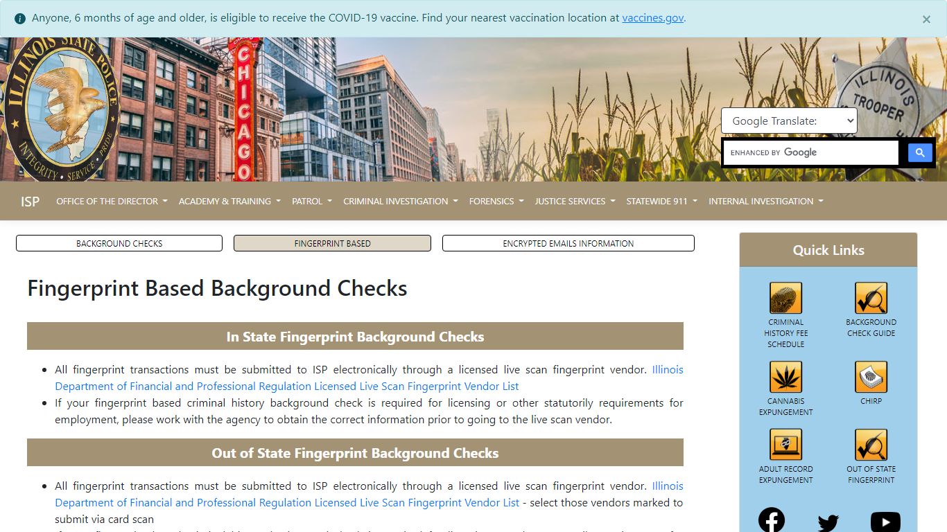 Fingerprint Based Background Checks - Illinois State Police